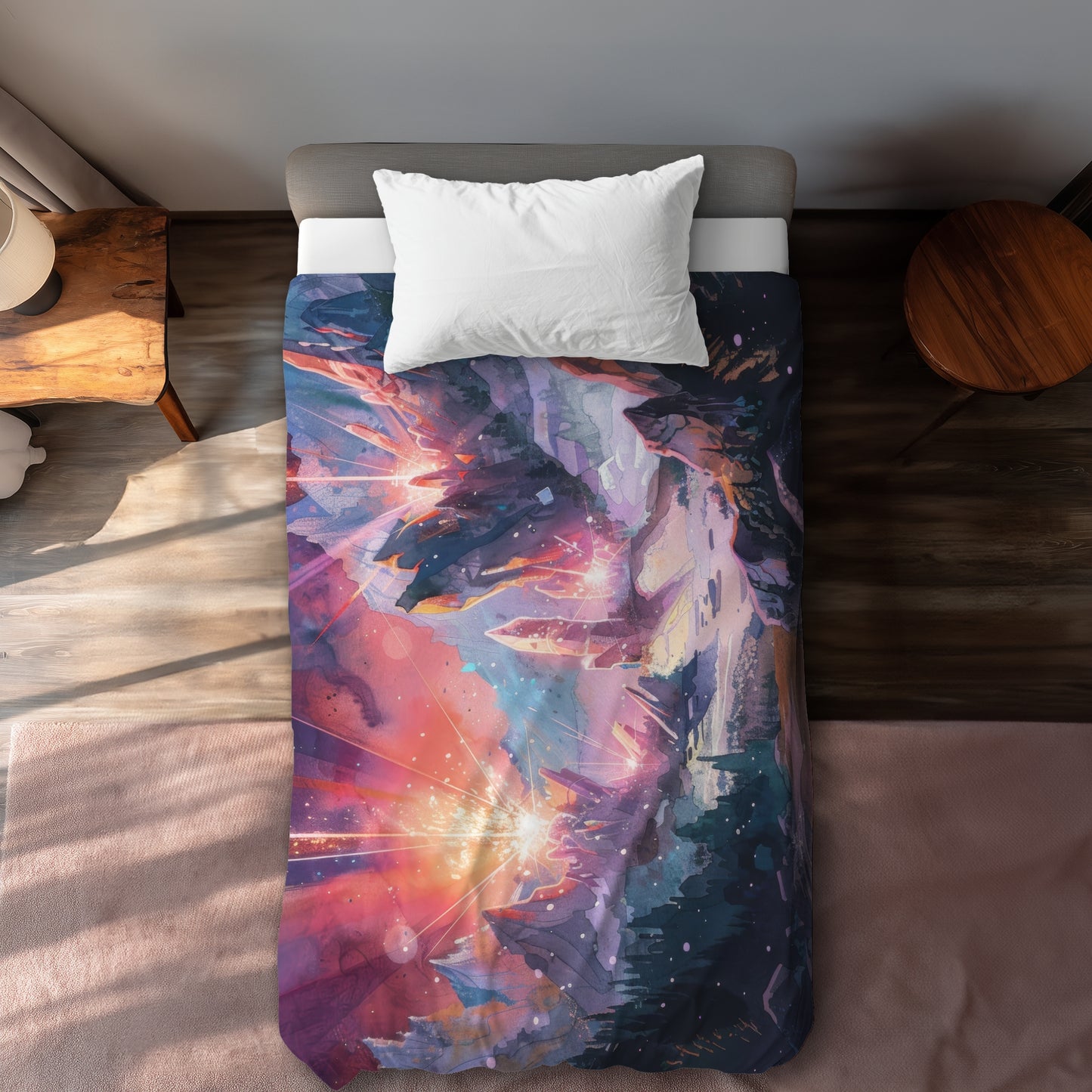 Beaming signal - 88"x88" Duvet Cover