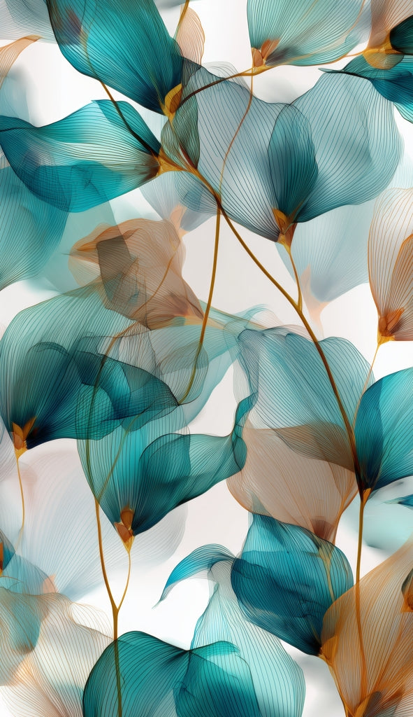 Teal and brown - Tablecloth