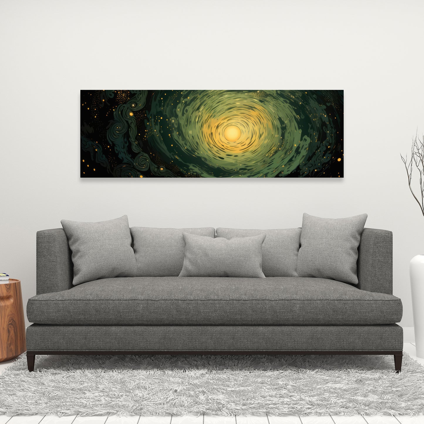 Swirling Gases - Black Canvas Art for Elegant Home Decor