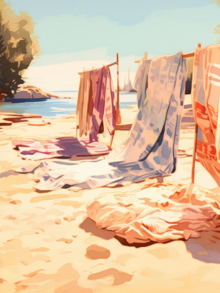 Warm sands - Framed Canvas - Print on demand