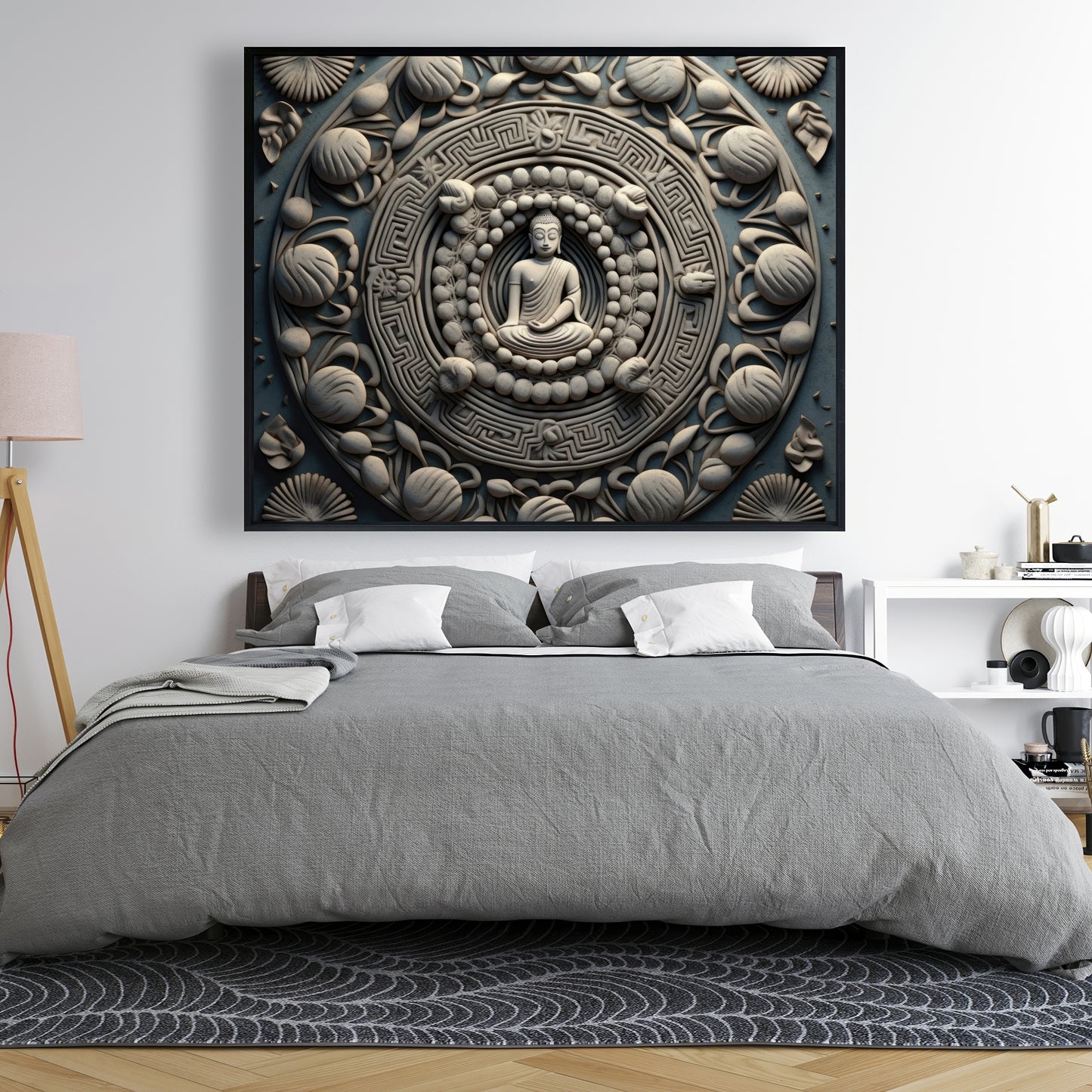 Spiritual peace - 36"x36" Framed canvas