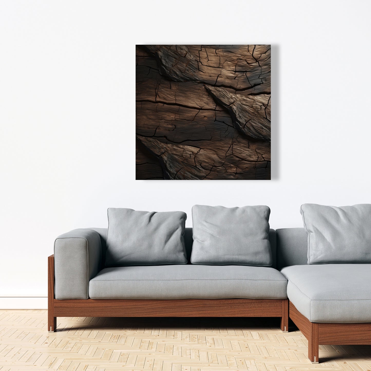 Brown wood - 32"x32" Canvas