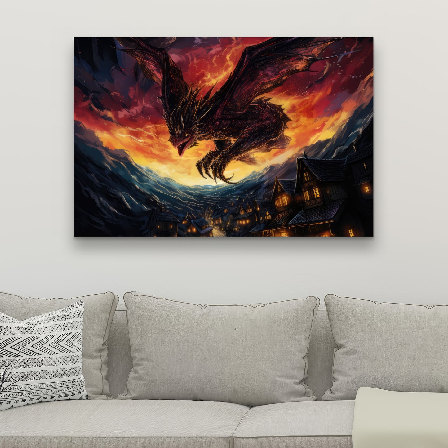 Back for Revenge - Black Canvas Home Decor Art Piece