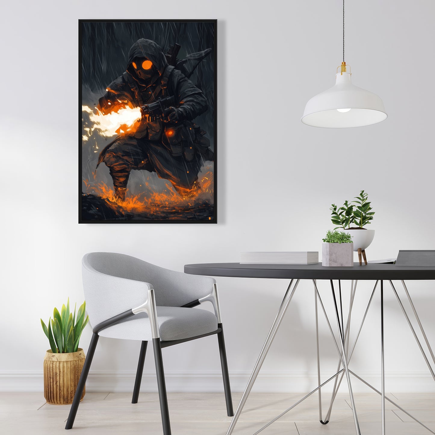 Scorch - 24"x24" Framed canvas