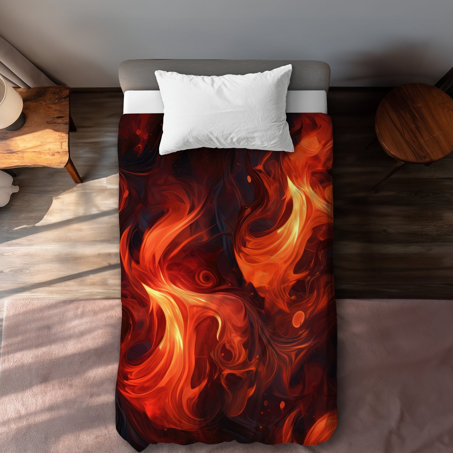 Fires of Heck Red Duvet Cover | Stylish Home Decor Bedding