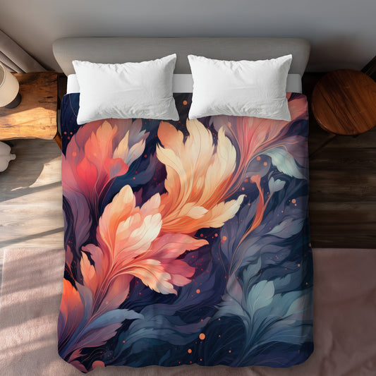 Ethereal Orange Duvet Cover | Stylish Home Decor Accent