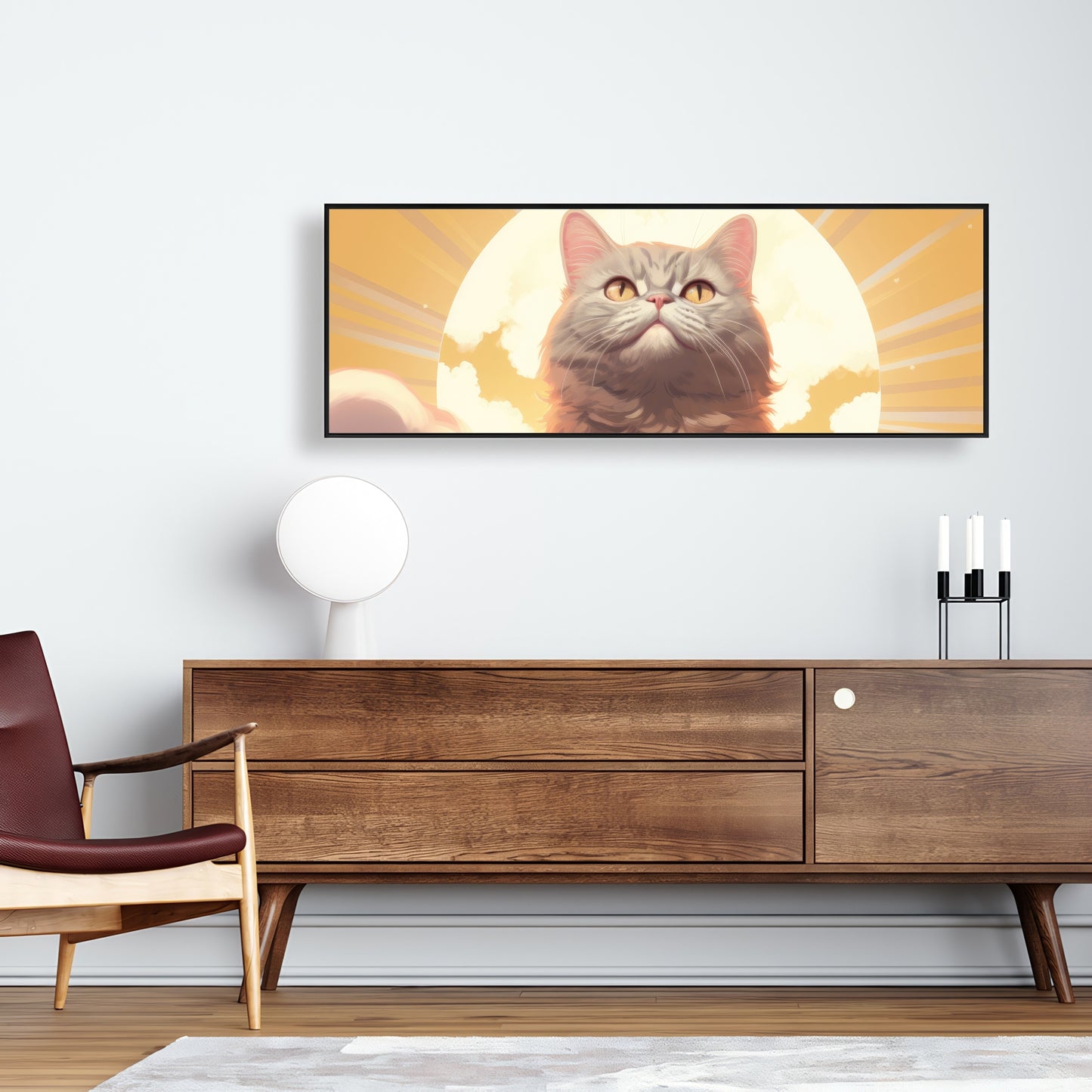 Intangible purr - 36"x36" Framed canvas