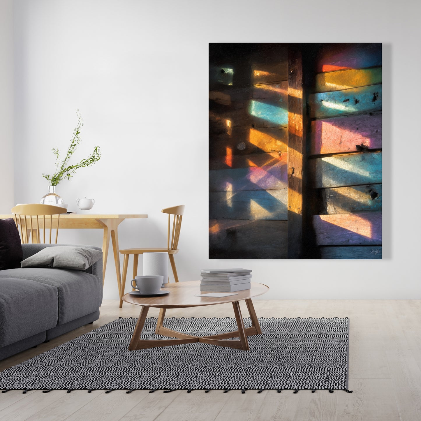 Casting Rainbows - Green Canvas Home Decor for Vibrant Spaces