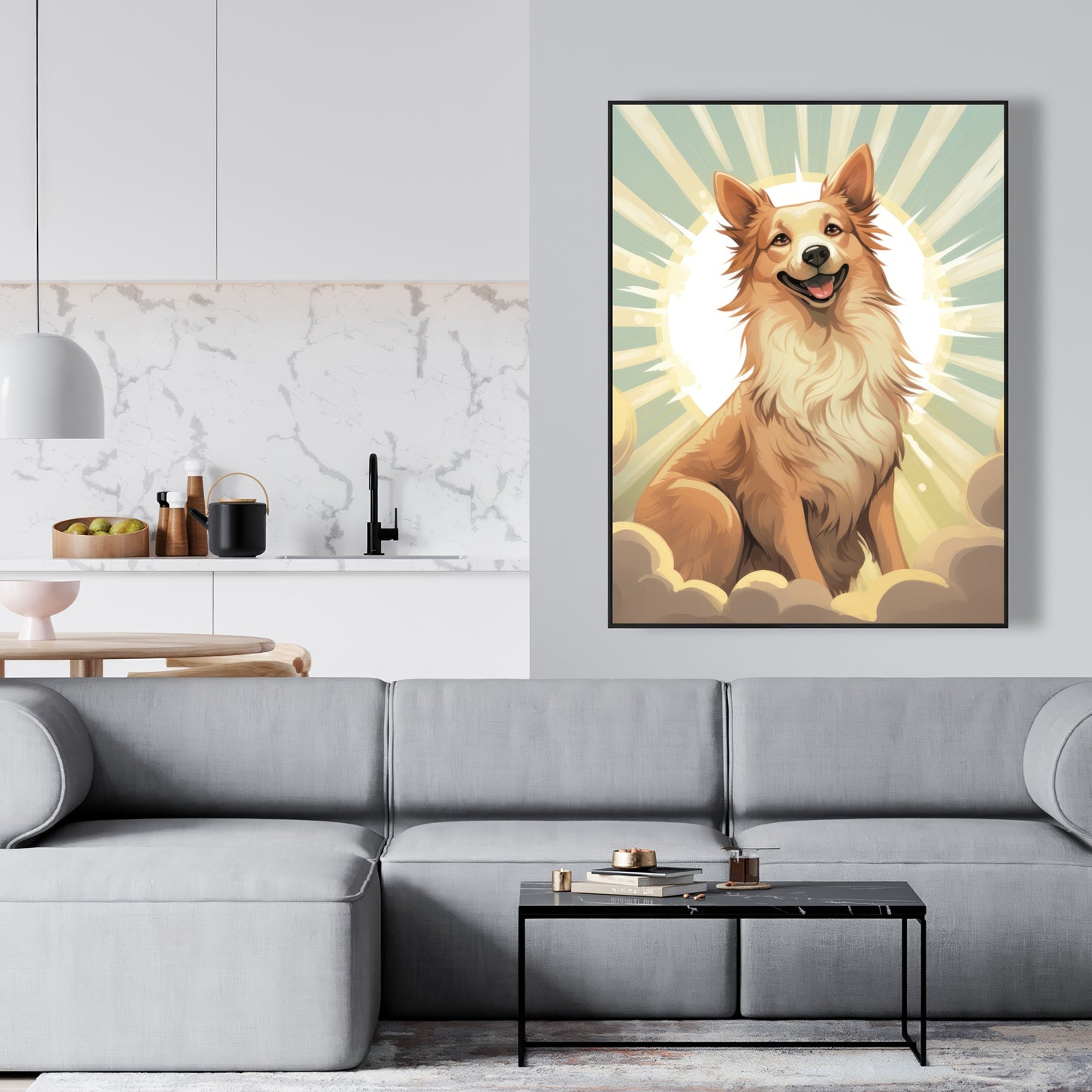 Who's a good boy - Framed Canvas - Print on demand