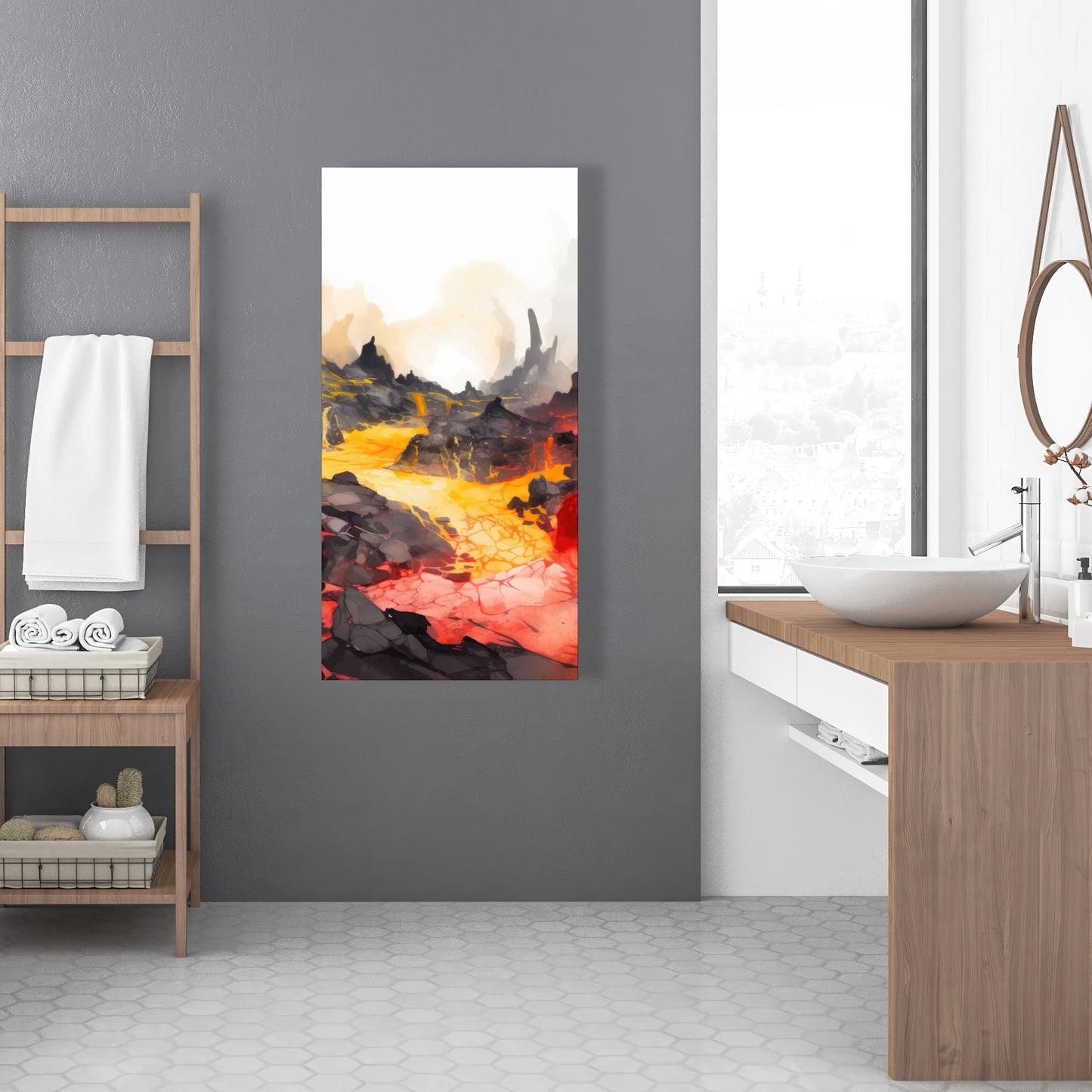 Hot and flowing - Red Canvas Art for Home Decor