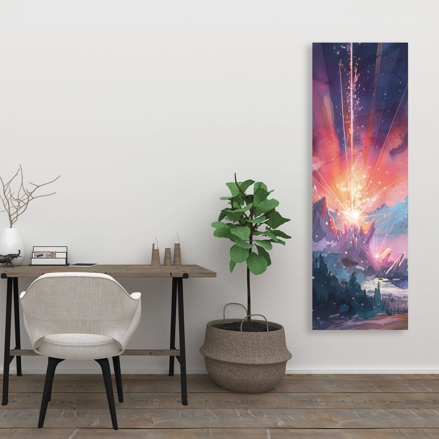 Beaming Signal - Blue Canvas Art for Stunning Home Decor