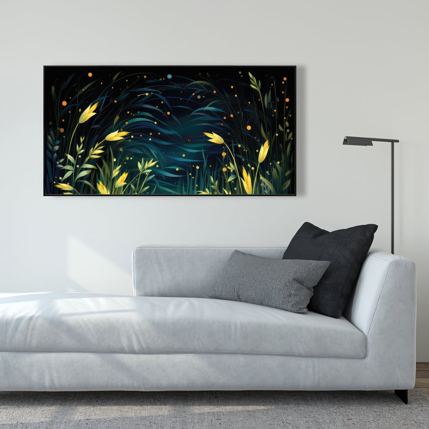 Lit plains - 36"x36" Framed canvas