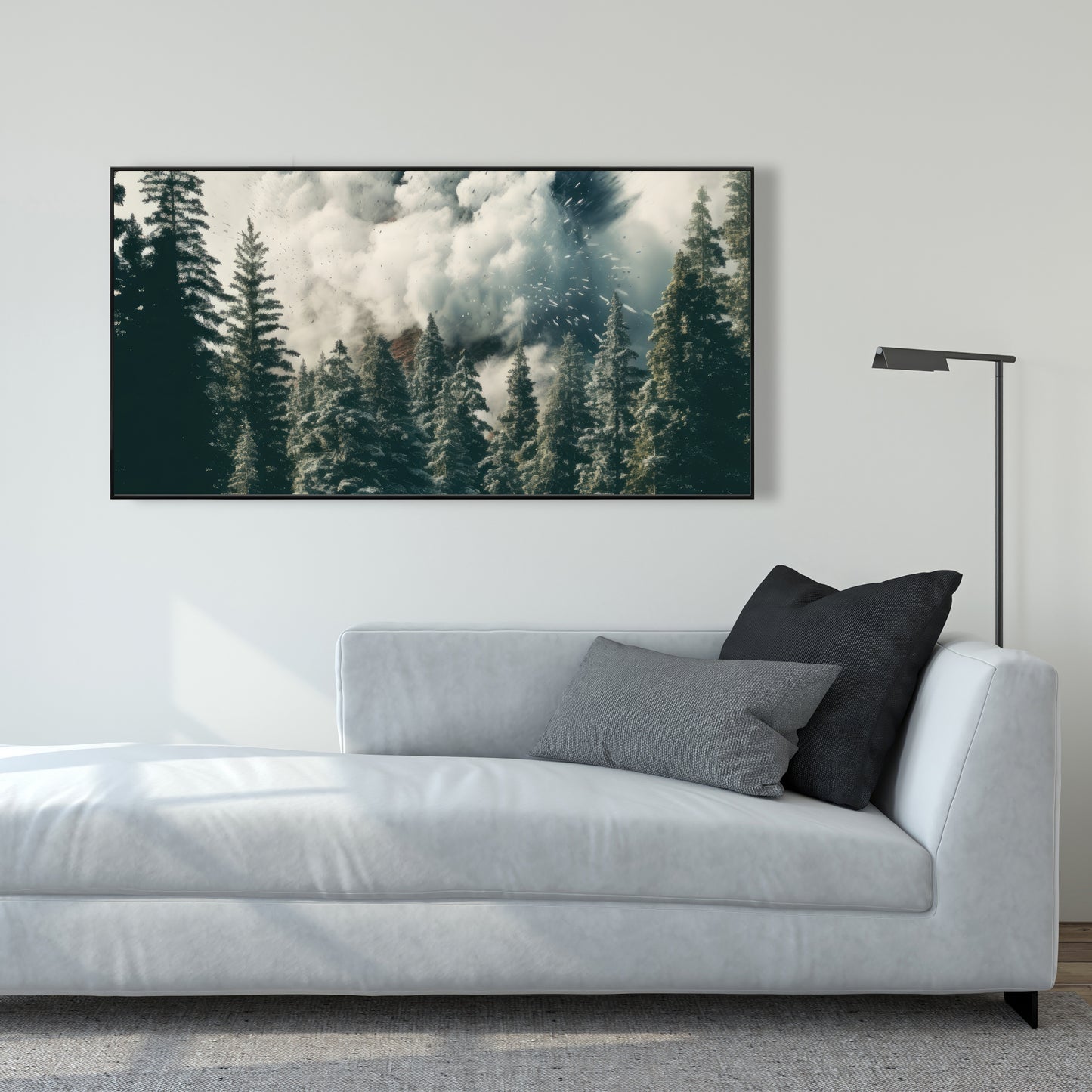 Unwanted catastrophe - Framed Canvas - Print on demand