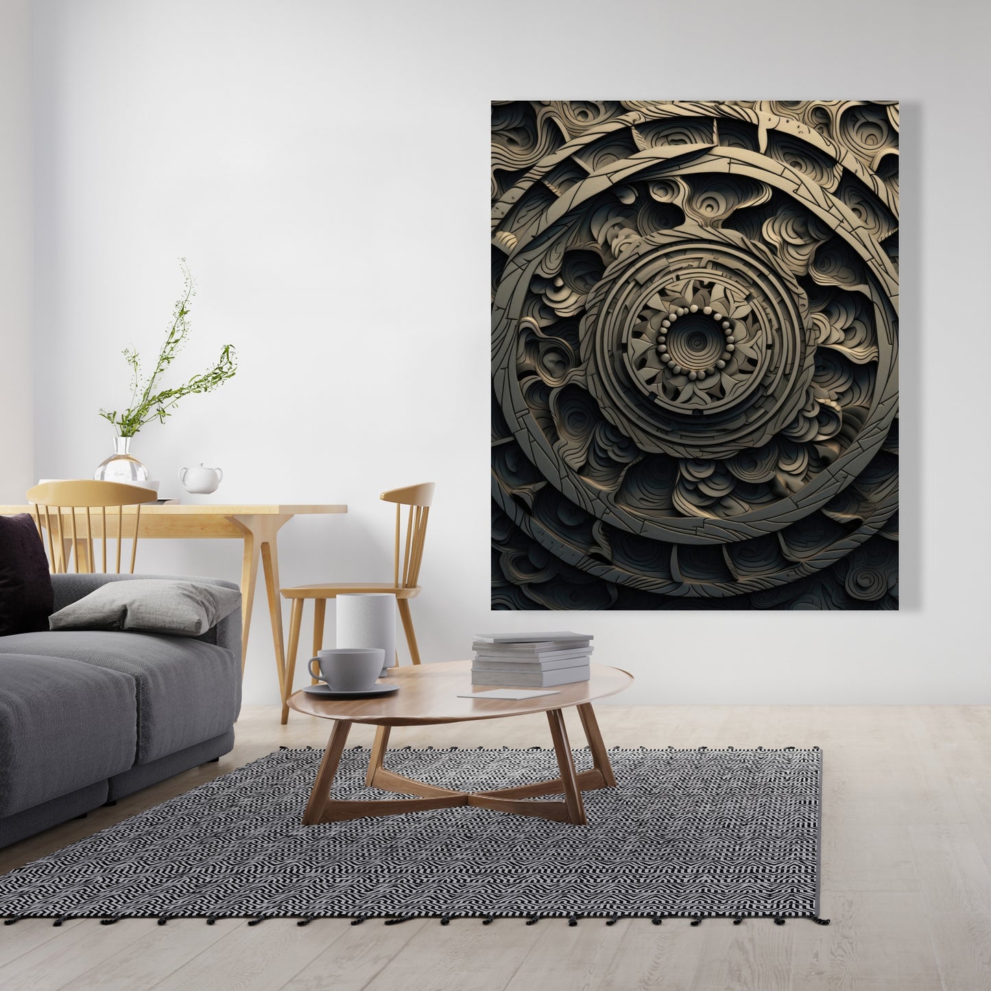 Cycles White Canvas | Elegant Home Decor for Any Room