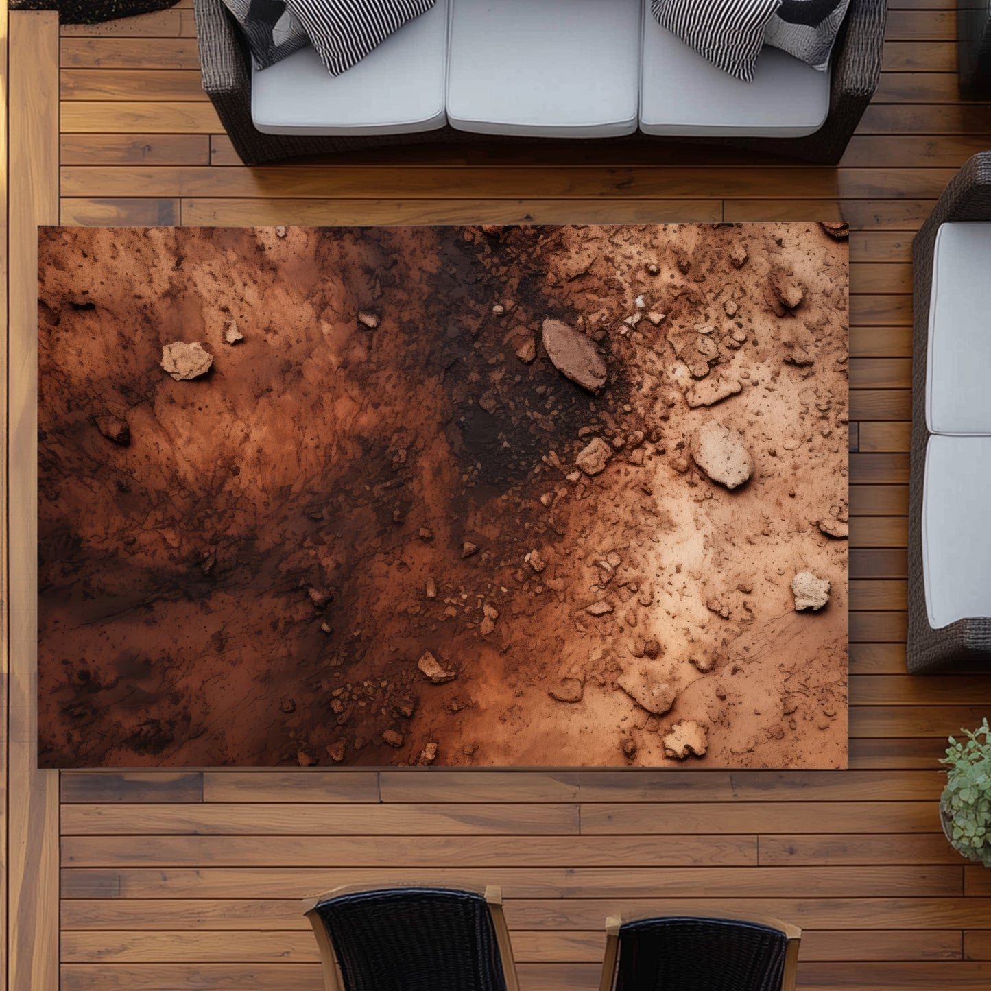 Digging White Outdoor Area Rug | Stylish Home Decor Solution