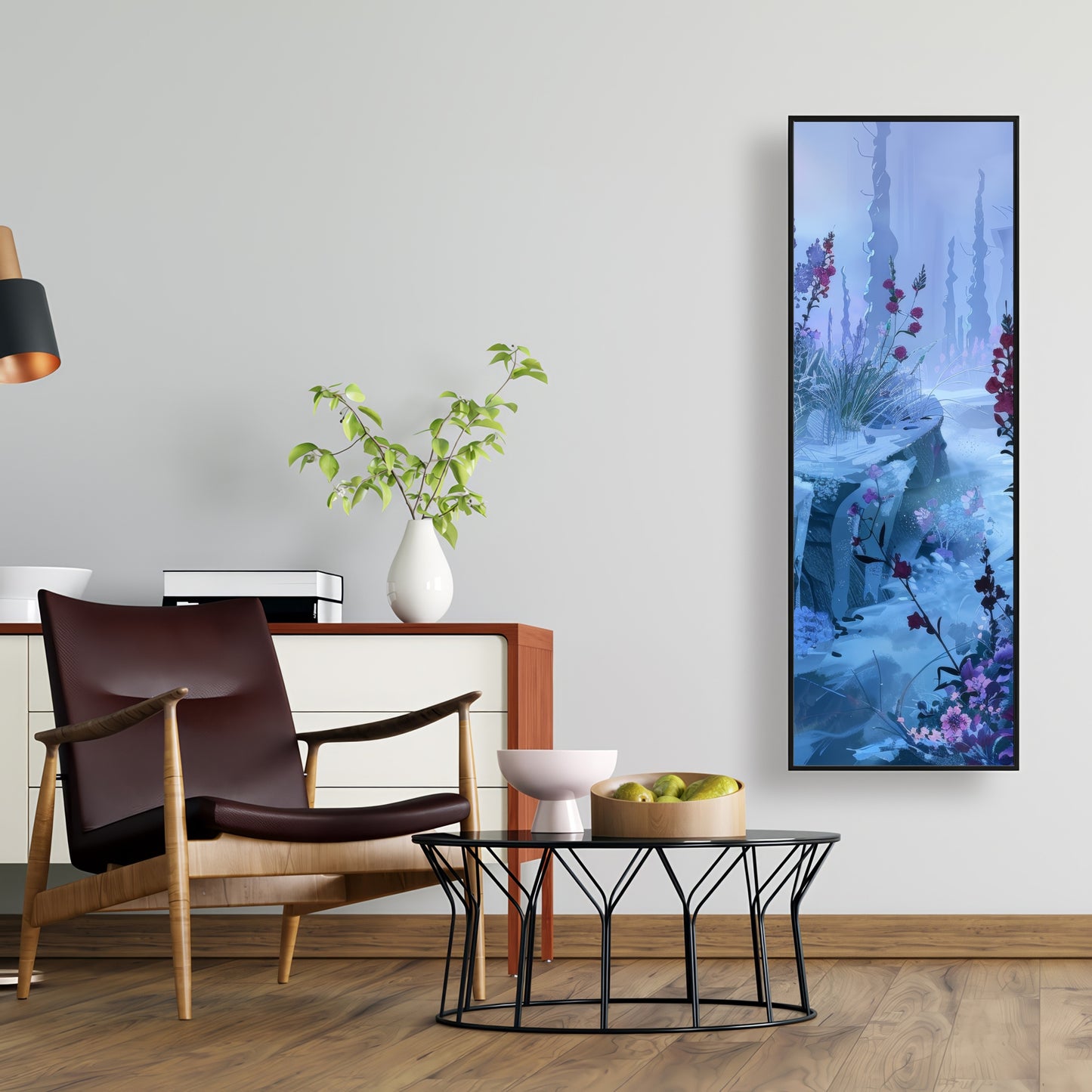 Valley of ice - Framed Canvas - Print on demand