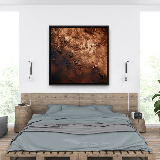 The dark patch - 36"x36" Framed canvas