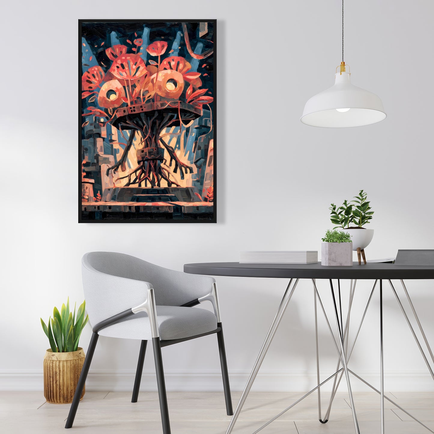 Dystopic nature - 24"x24" Framed canvas