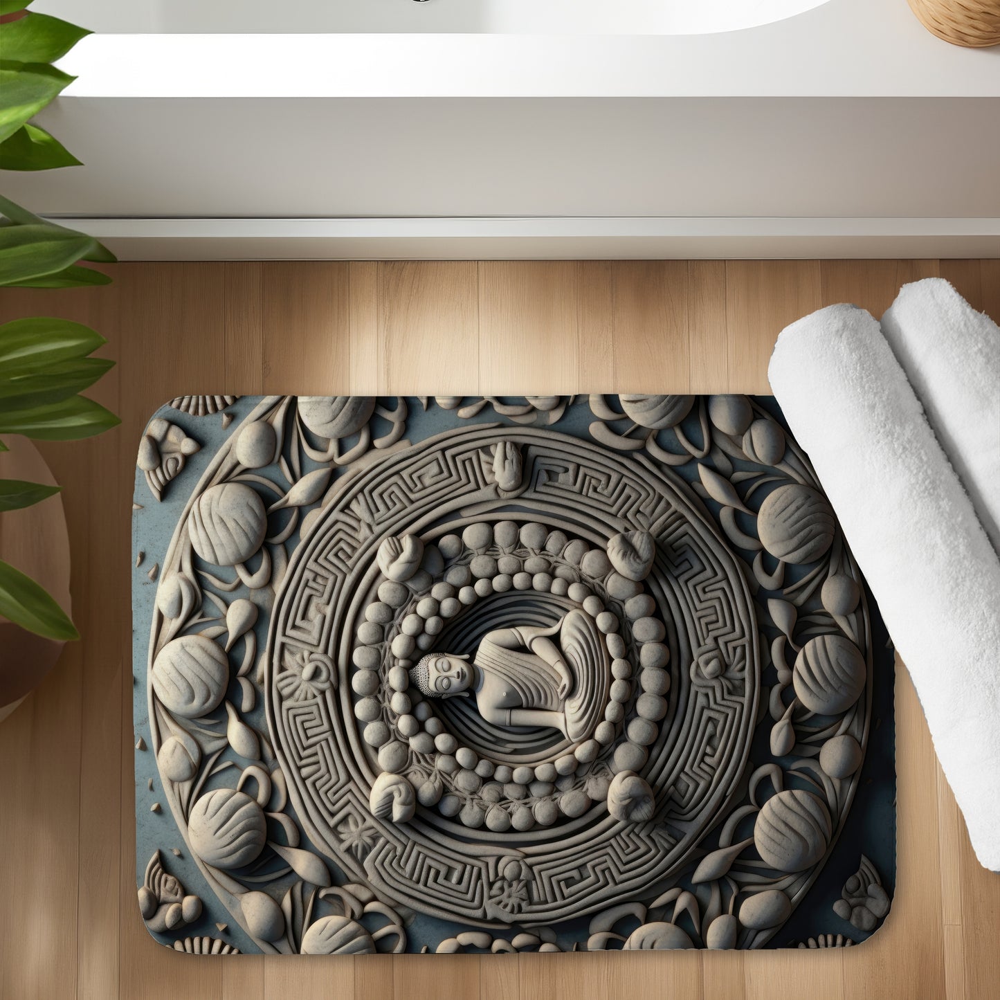 Spiritual peace - 17"x24" Bath mat