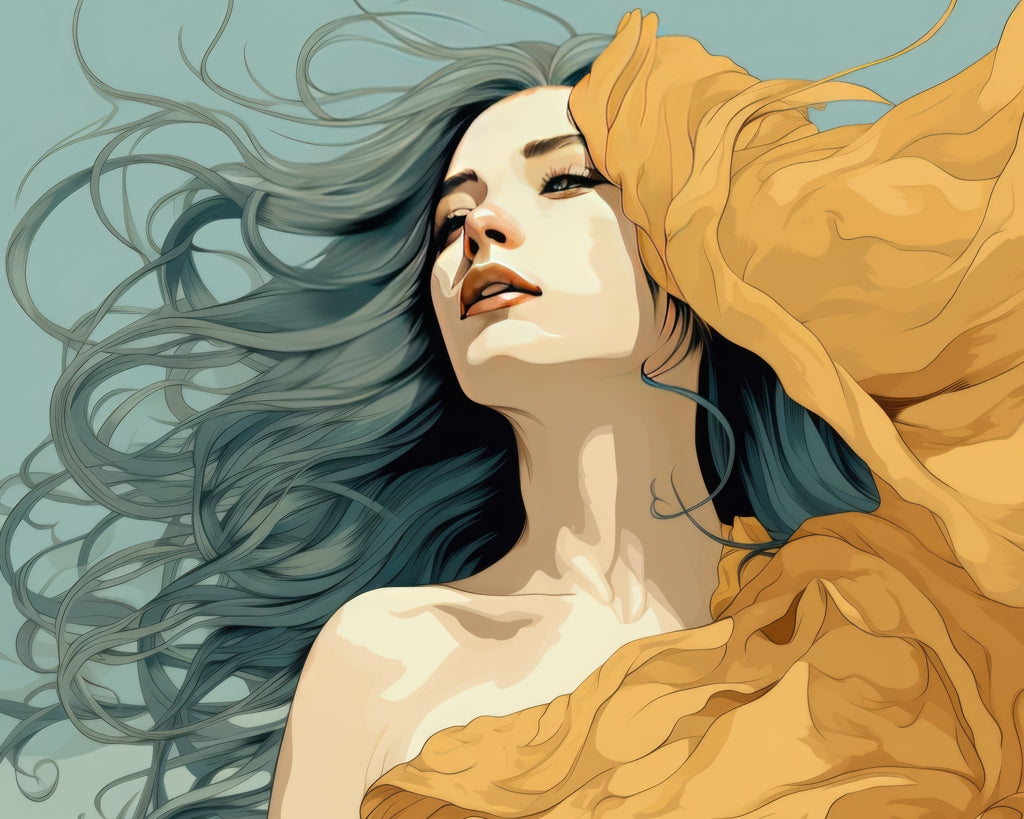 Sensual Flow - Turquoise Polyester Placemat for Home Decor