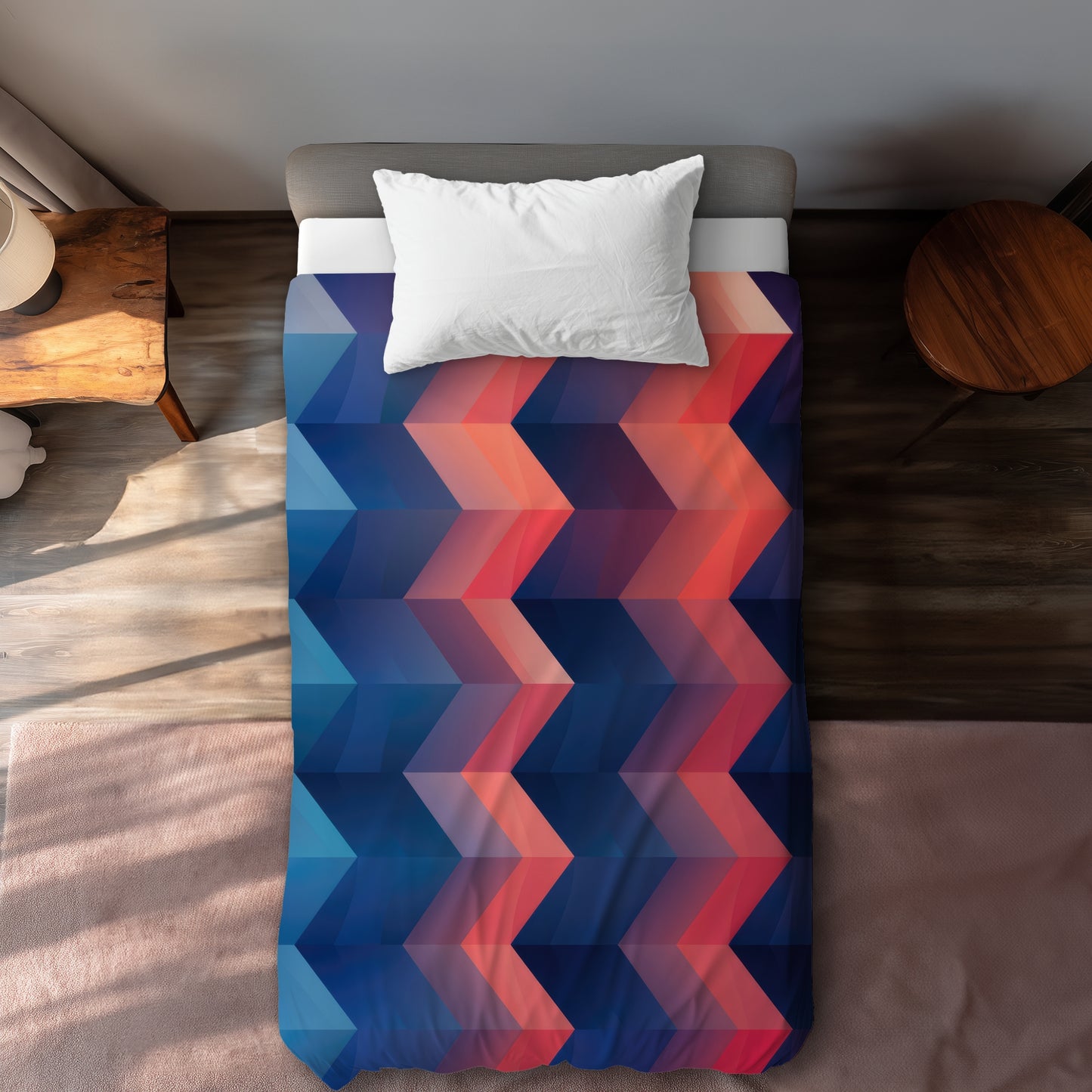 Heat Waves Coral Duvet Cover | Stylish Home Decor Accent