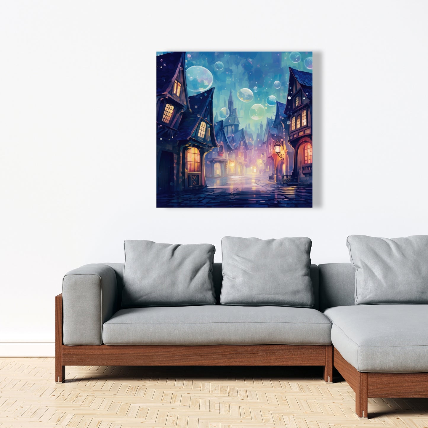 Bubble ville - 32"x32" Canvas