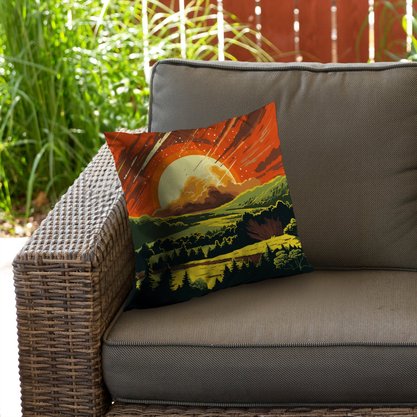 Last Days Orange Poly Twill Throw Pillow Insert for Home Decor