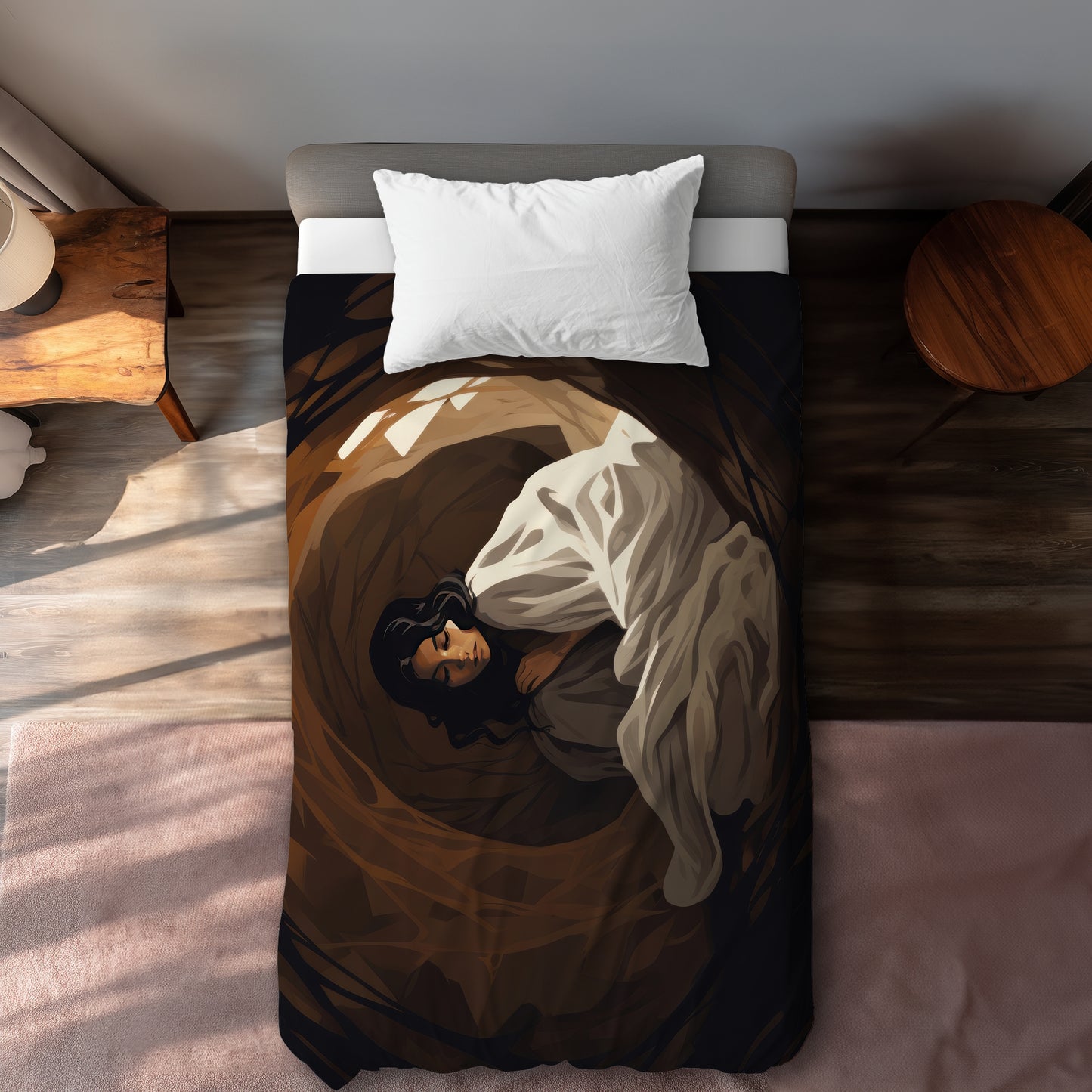 Warm embrace Black Duvet Cover for Cozy Home Decor