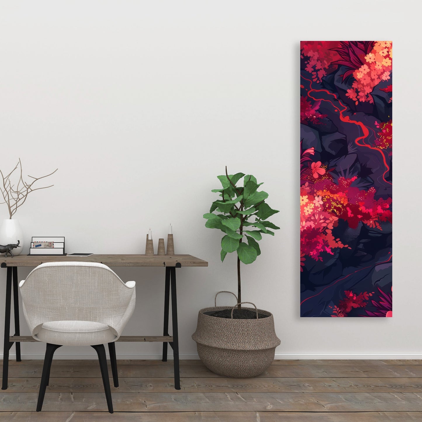 Burning plants - 32"x32" Canvas