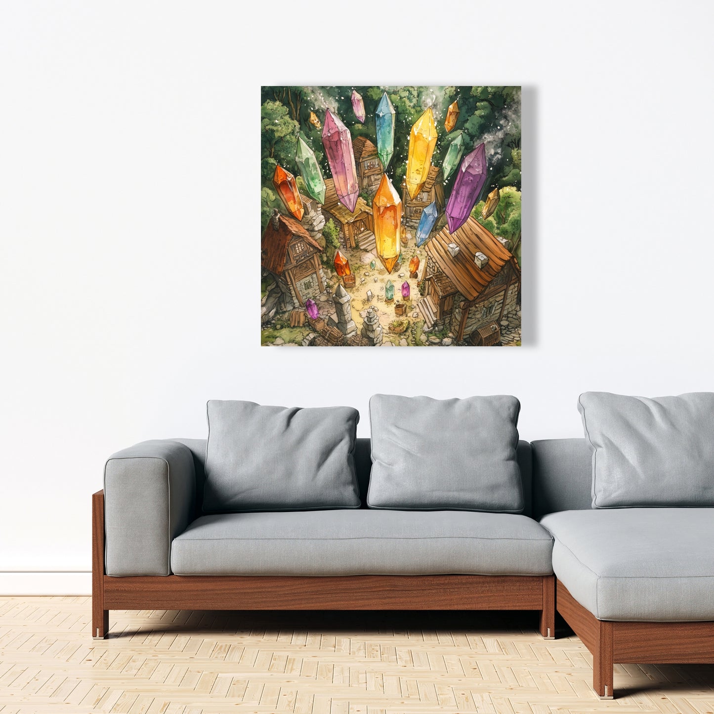 From above - Yellow Canvas Art for Home Decor - Vibrant Design