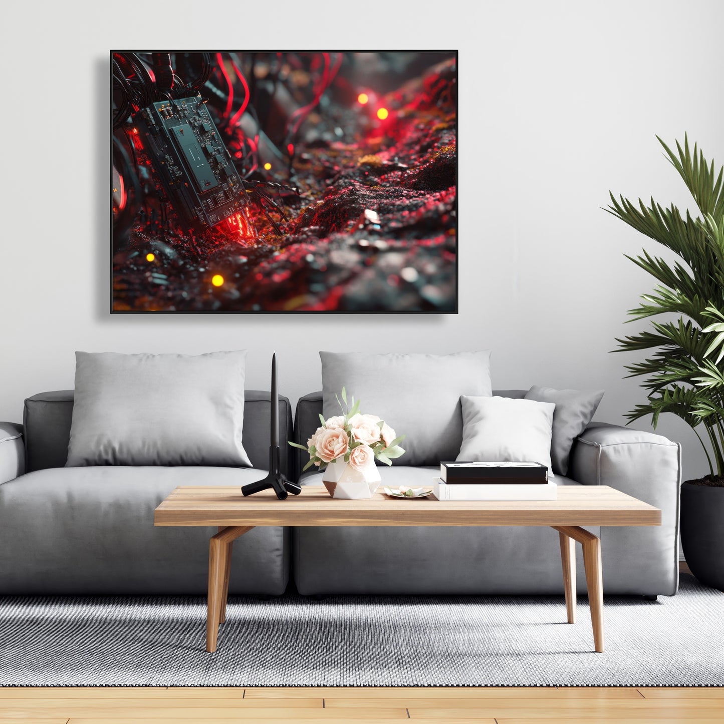 Beep boop - 24"x24" Framed canvas