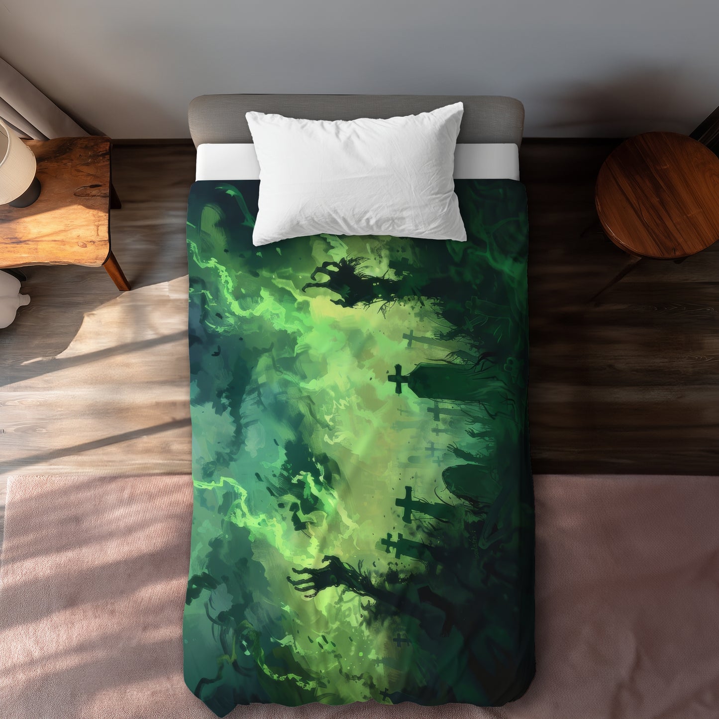 Reaching Hell Black Duvet Cover - Stylish Home Decor Accent