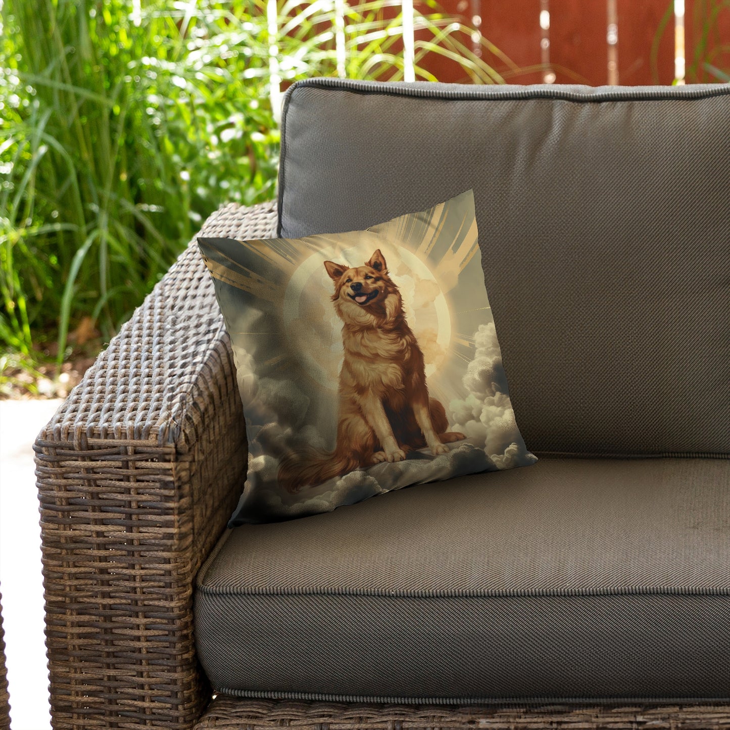 Man's Best Angel White Poly Twill Throw Pillow | Home Decor
