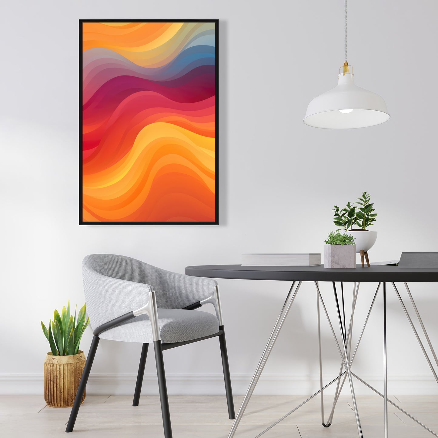 Cloudy Sky - Blue Framed Canvas for Home Decor | Wall Art