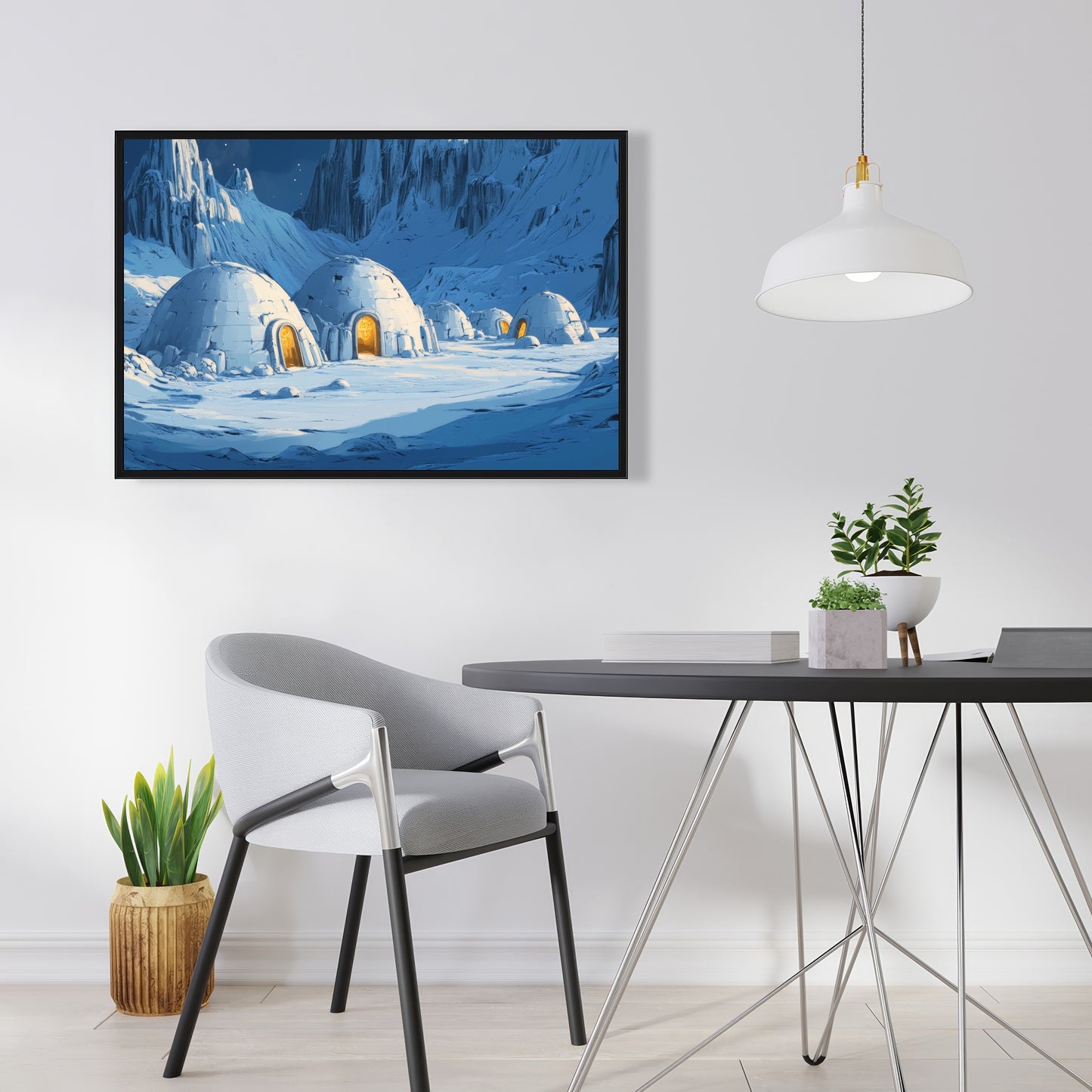 Ice cold - 36"x36" Framed canvas