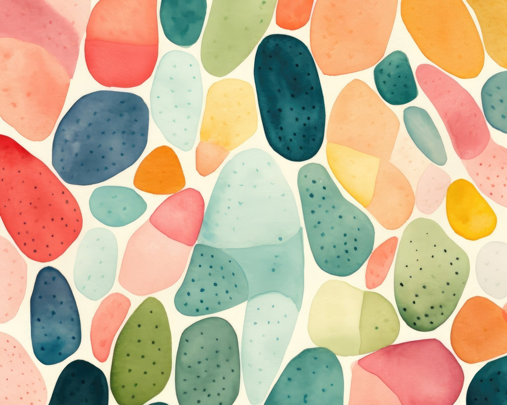Seedy shapes - 14"x18" Polyester Placemat