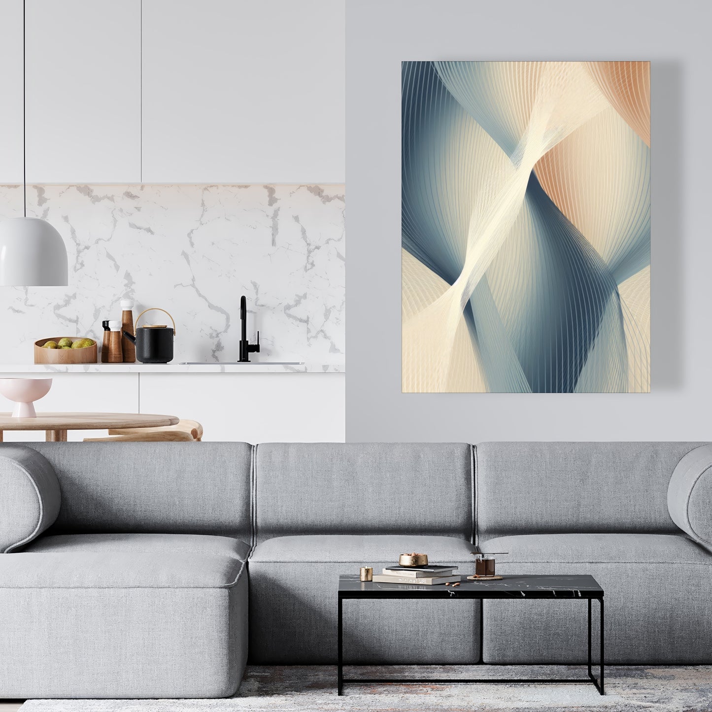 Heavenly threads - White Canvas for Elegant Home Decor