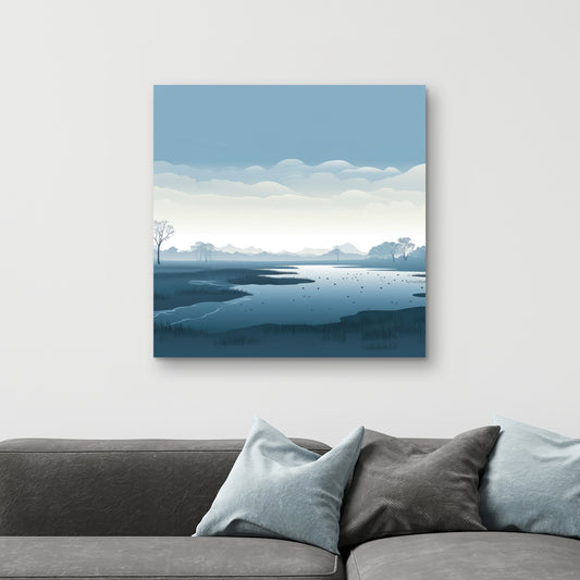 Minimalist swamp - 32"x32" Canvas