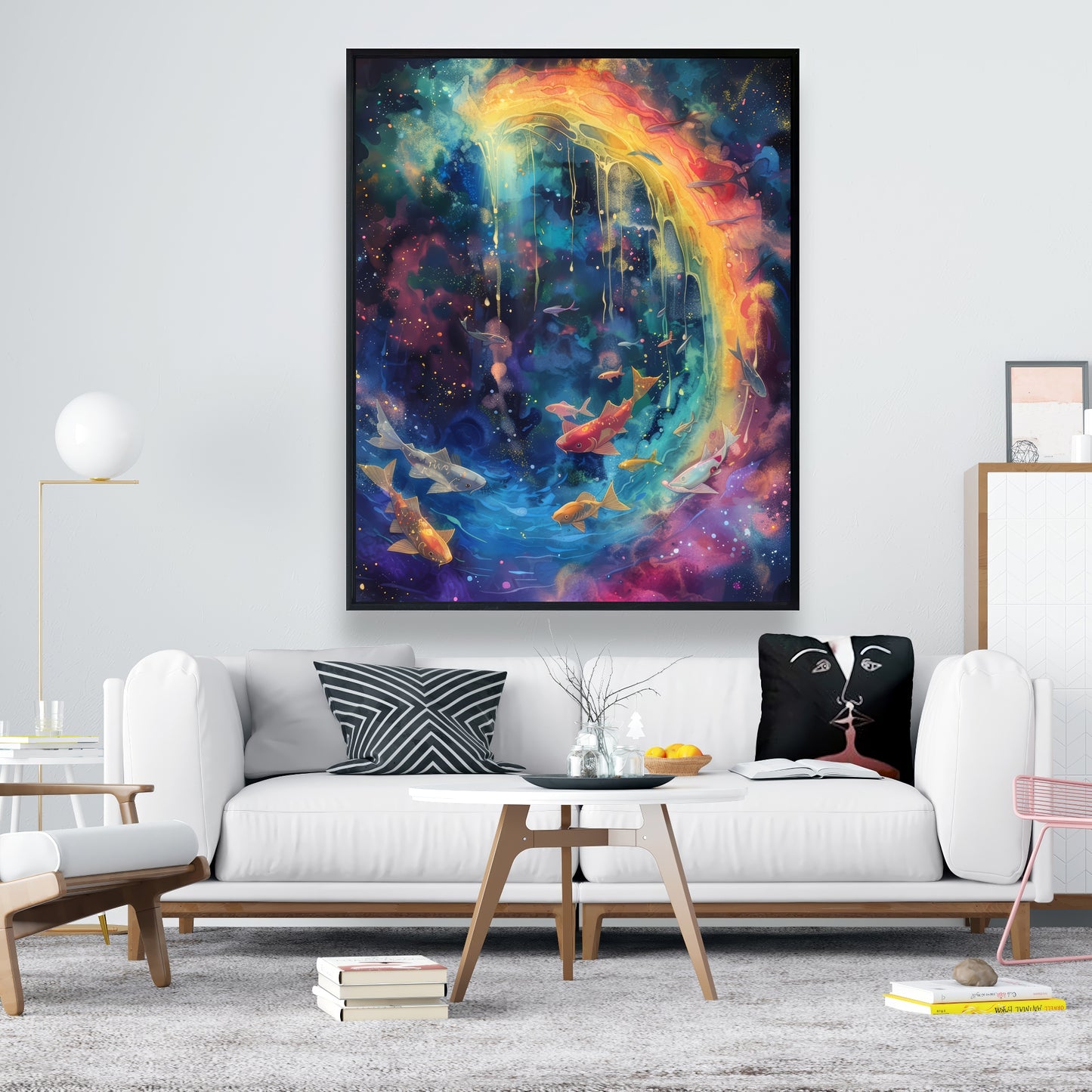 Milky wave - 36"x36" Framed canvas