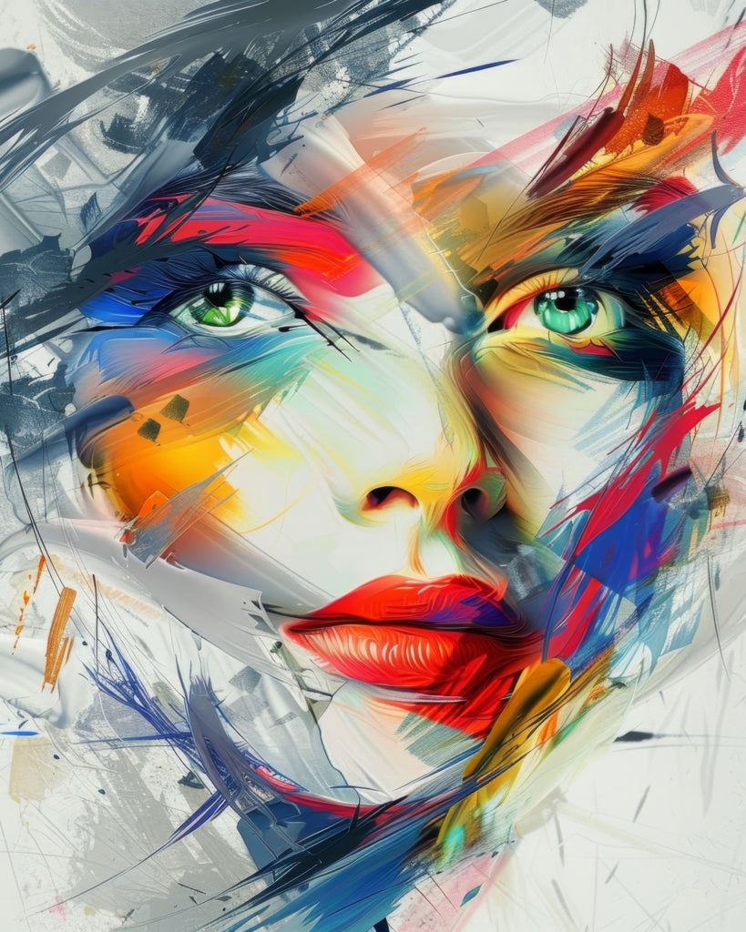 Abstract look - Framed Canvas - Print on demand