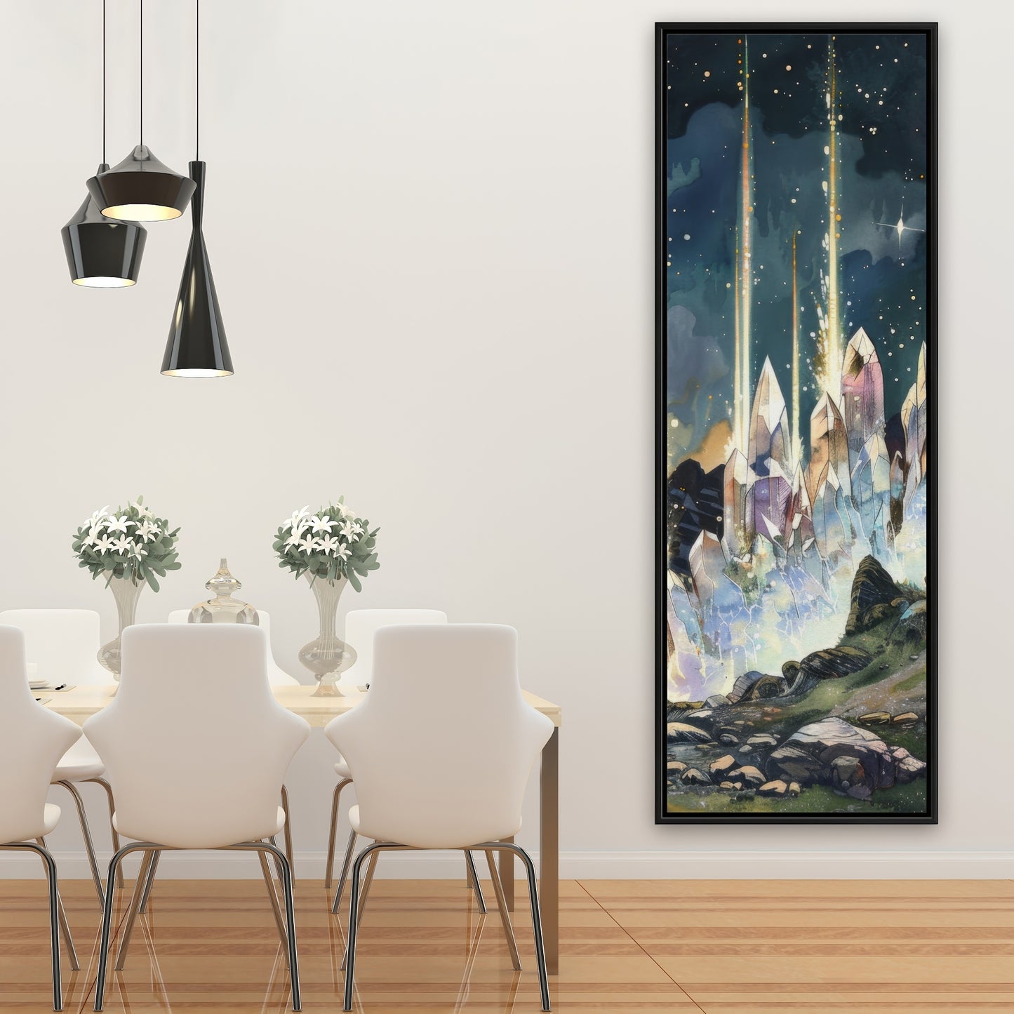 Magical beams - 36"x36" Framed canvas