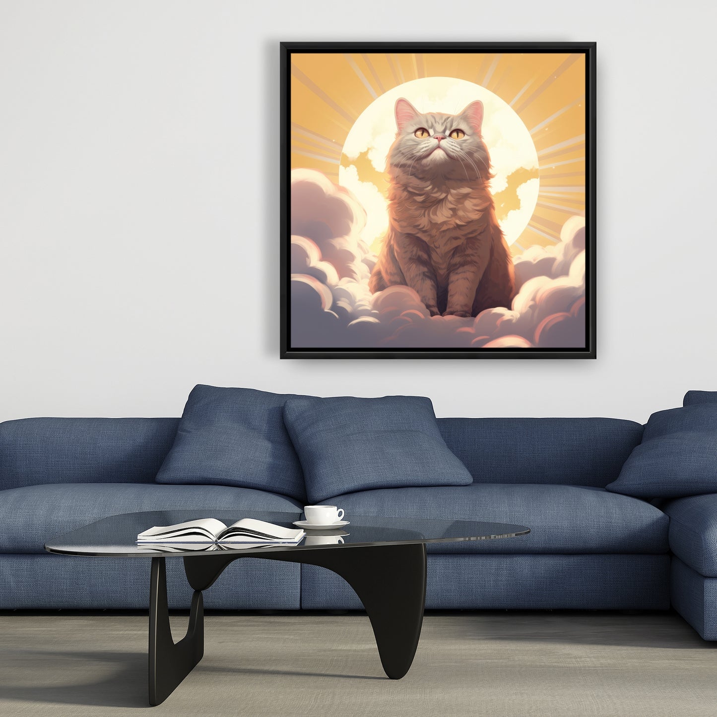 Intangible purr - 36"x36" Framed canvas