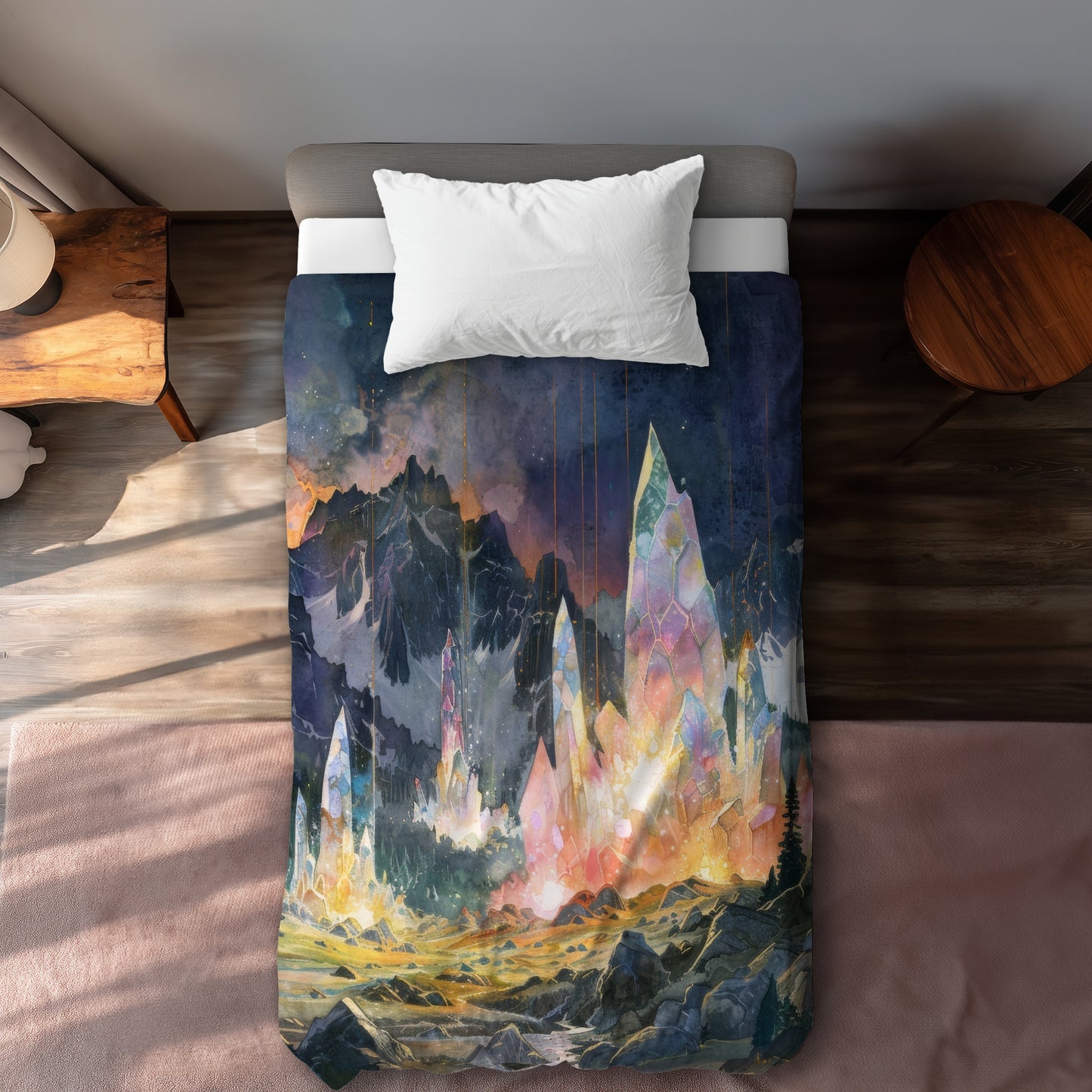 Growing Strong Blue Duvet Cover - Stylish Home Decor