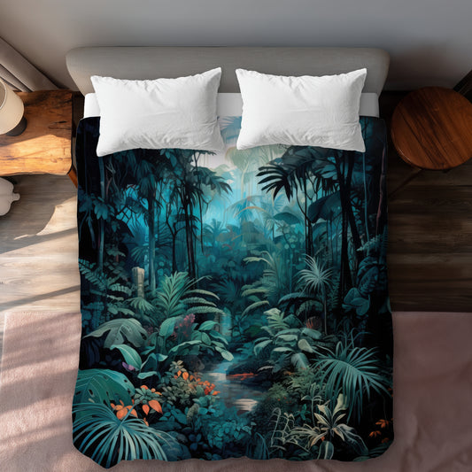 Deep in the jungle Orange Duvet Cover | Home Decor Essentials