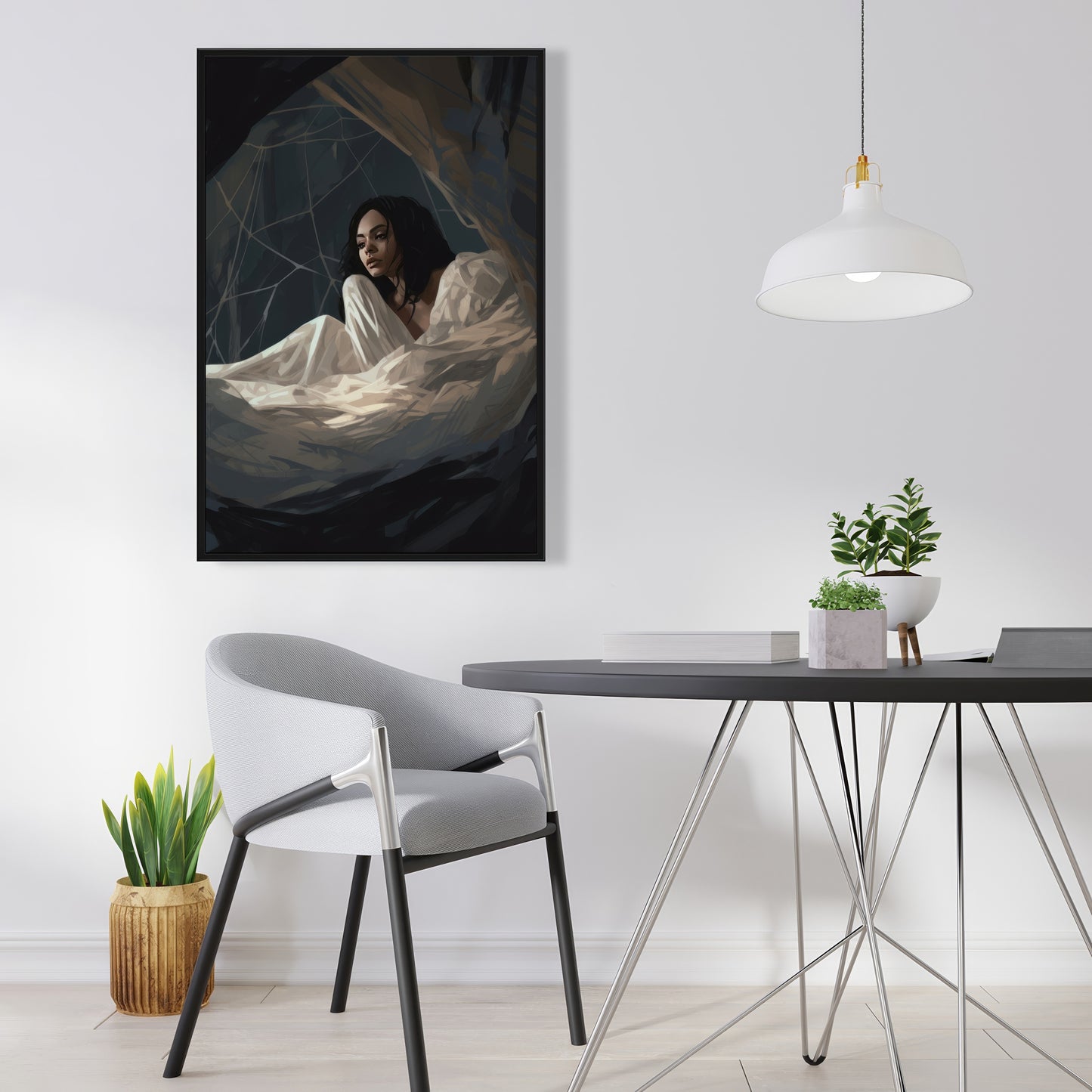 Spider princess - 36"x36" Framed canvas