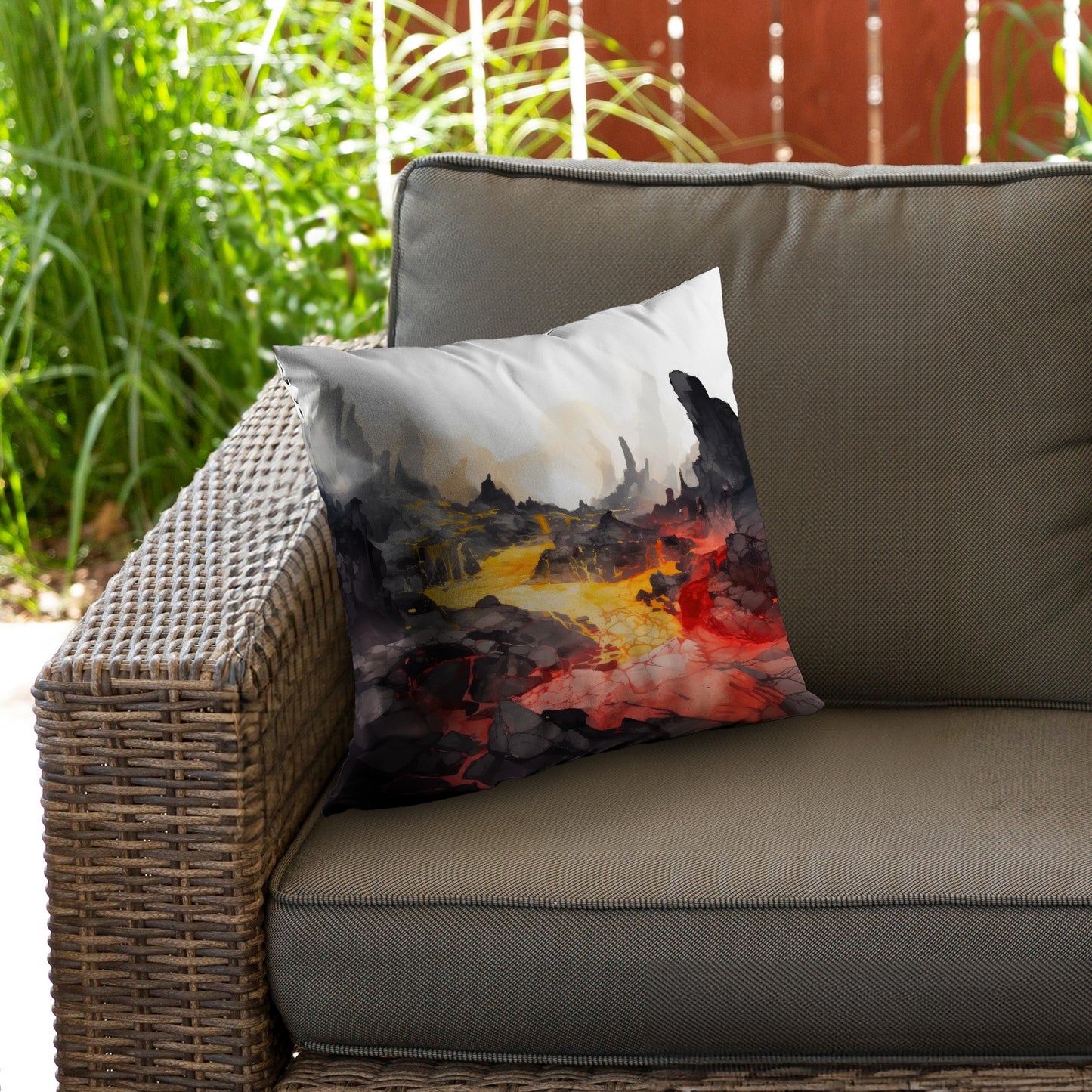 Hot and flowing Orange Poly Twill Throw Pillow Insert | Home Decor