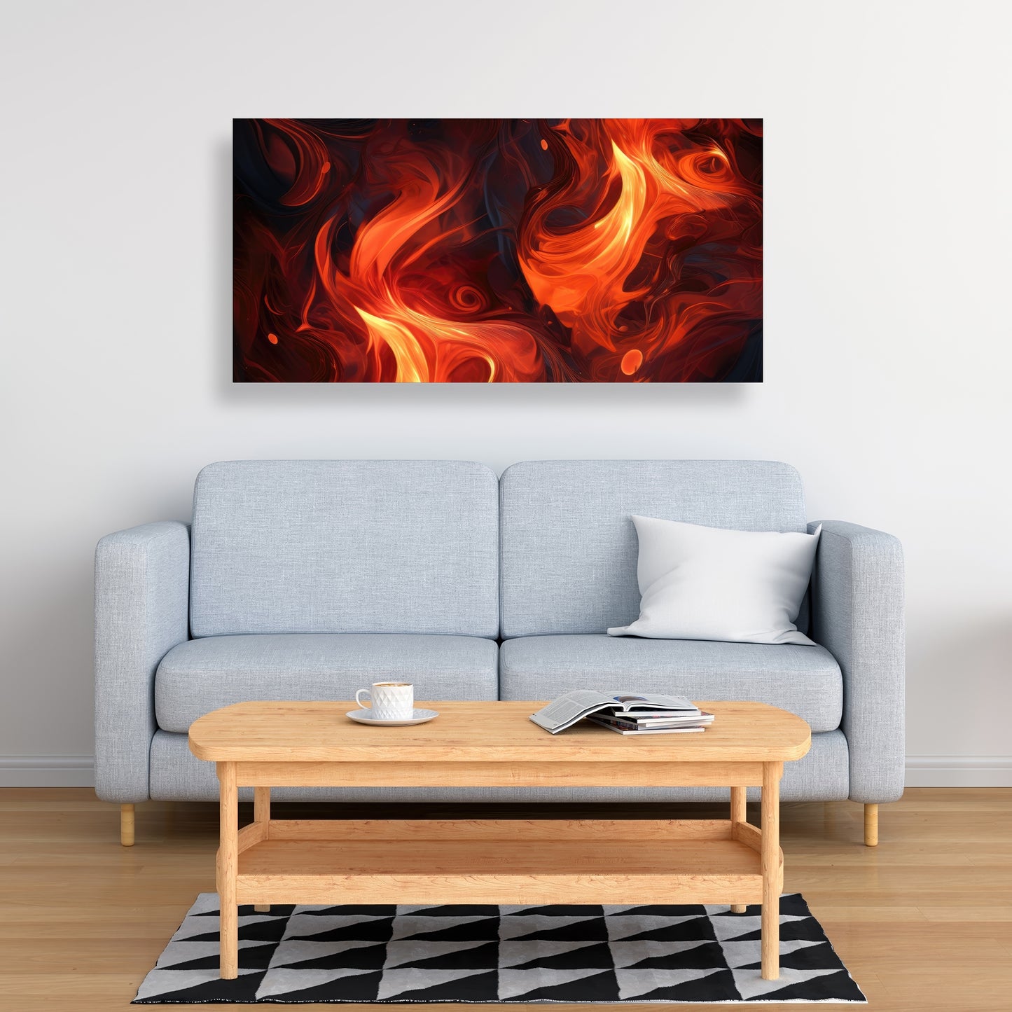 Fires of heck - 32"x32" Canvas