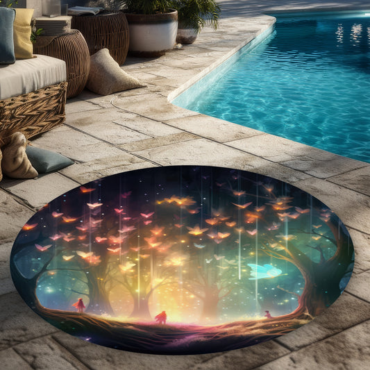 A dream come true - Black 5' Round Outdoor Area Rug | Home Decor