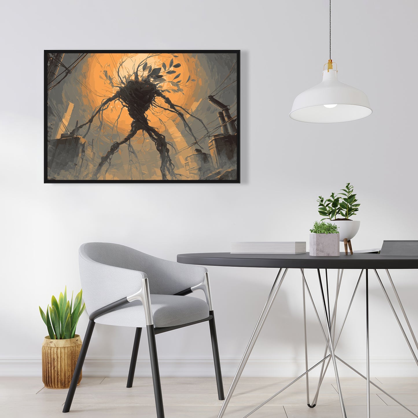 Final warning - 24"x24" Framed canvas