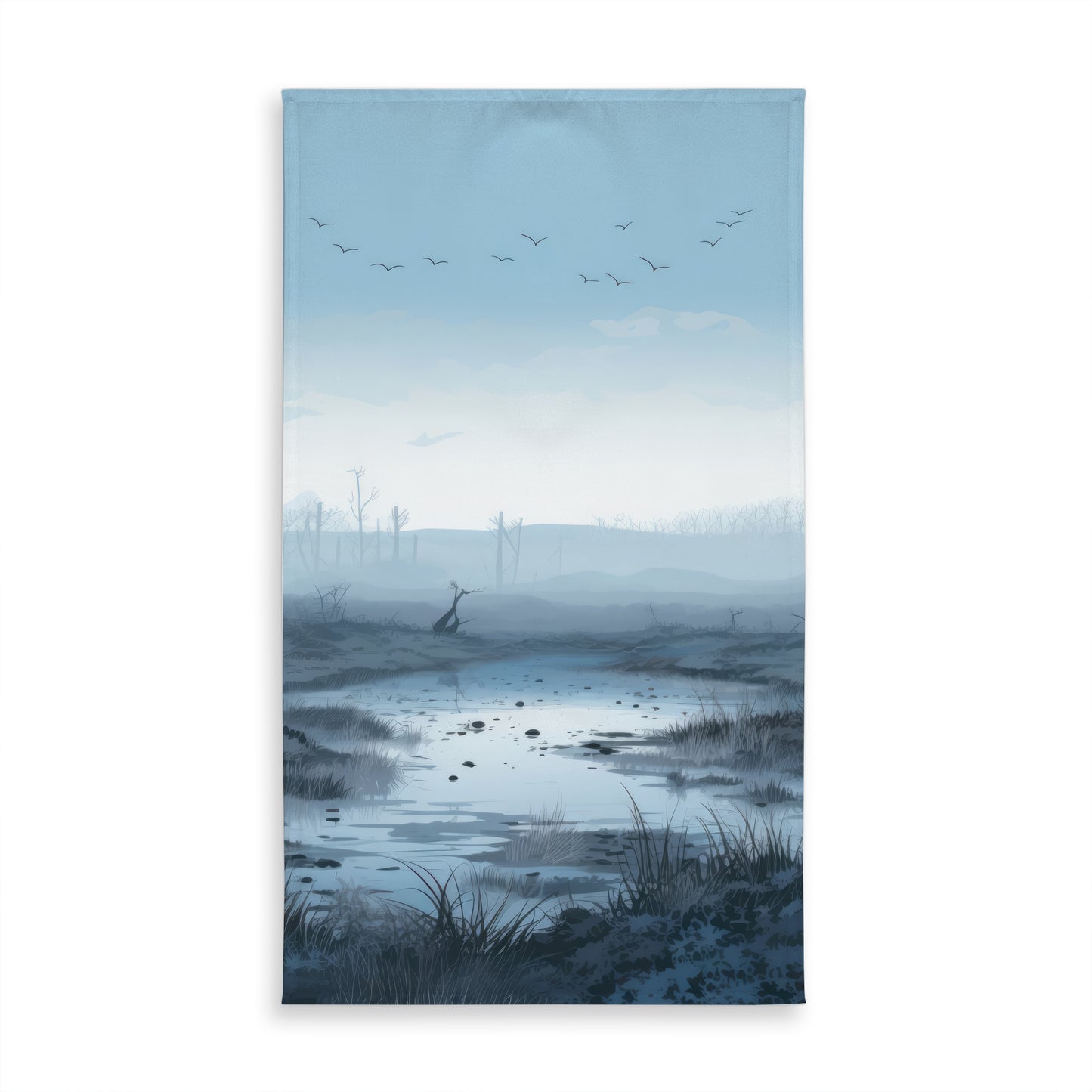 Swampy Lands Blue Indoor Outdoor Tablecloth for Home Decor